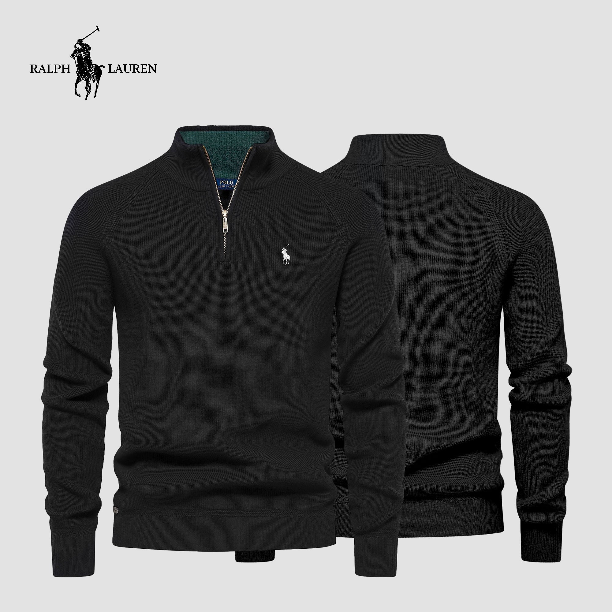 Zipped Collar Sweater R&L + Free Watch
